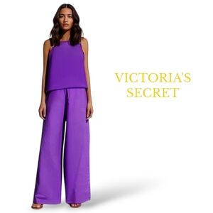 1990s Victoria's Secret Gold Label Purple Pajama Coord Set